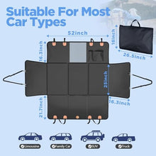 Load image into Gallery viewer, MYJAQI Back Seat Extender for Dogs, PU Leather Dog Car Seat Cover for Back Seat with Hard Bottom, 100% Waterproof, Scratch Proof and Anti Slip Dog Hammock for Car, Holds 400lbs