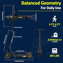 Load image into Gallery viewer, Roadvo 10 Inches Electric Scooter, 750W Peak Powerful Motor & 20 MPH Top Speed, 20-25Miles Long Range, Folding E Scooter with Dual Braking for Adults (Grey)