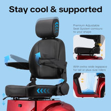 Load image into Gallery viewer, Super Large Electric 3 Wheel Mobility Scooters, Heavy Duty 800W Wheelchair Device, 25 Miles Long Range, All Terrain Mobility Scooter,Speed Adjust, Remote Key,Receive Ready to Ride (3 Wheel-red)