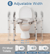 Load image into Gallery viewer, Soundfuse Toilet Seat Riser for Seniors, FSA HSA Eligible Raised Toilet Seat with Handles