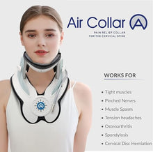 Load image into Gallery viewer, Neck Traction Device by Air Collar - Neck Stretcher - Cervical Traction Device - Neck & Shoulder Pain Relief - Stretcher Collar for Improved Spine Alignment (2nd Gen Electric Pump) - See Size Chart*