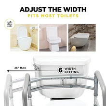 Load image into Gallery viewer, Medical king Toilet Safety Rail - Adjustable Detachable Toilet Safety Frame with Handles Heavy-Duty Toilet Safety Rails Stand Alone - Toilet Safety Rails for Elderly, Handicapped - Fits Most Toilets