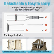 Load image into Gallery viewer, Aluminum Alloy Crutches for Adults, Pair of Height Adjustable Crutch (Fits 4'7" - 6'7"), Universal & Lightweight Crutches