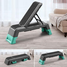 Load image into Gallery viewer, leikefitness Exercise Step Platform, Multifunctional Aerobic Deck with Cord and Adjustable Dumbbell & Weight Bench, Fitness Equipment for Workout Home Gym, GM5821 (Black)