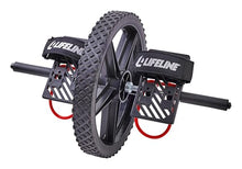 Load image into Gallery viewer, Lifeline Fitness Power Wheel Full Body Workout Ab Roller, Functional Full Body Ab Roller Wheel, Upper/Lower Body Workout, Home Workout Equipment with Foot Straps