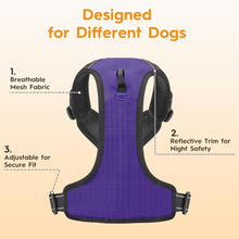 Load image into Gallery viewer, No Pull Dog Harness, No-Choke Soft Padded Reflective Dog Vest Harness with Front Clip & Top Handle, 2 Quick-Release Buckles, Adjustable for Small Medium Large Dogs