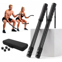 Load image into Gallery viewer, LunaHush Weighted Ropeless Battle Ropes for Home Gym, 3 Adjustable Resistance, Heavy Duty Cordless Battle Ropes for HIIT, Full Body Workout, Men & Women, Black