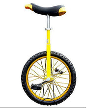 Load image into Gallery viewer, Unicycle, Kids' Unicycle Chrome Plated, Adjustable, 16" 18" 20", Balance Exercise Fun Bike Fitness, Pedals Contoured Ergonomic Saddle,Yellow,20″