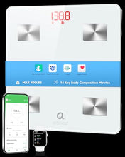 Load image into Gallery viewer, arboleaf Scale for Body Weight, 8-Electrode Smart Scale with BMI, Body Fat, Muscle Mass, Full Body Composition Analyzer, High Precision Digital Bathroom Scale