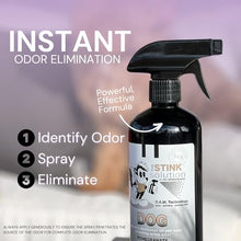 Load image into Gallery viewer, The Stink Solution Dog Odor Eliminator For Home, Furniture, Carpet, & More | Quick and Complete Feces, Vomit, Must, & Pet Urine Remover | Dog Products - 1 16 oz Bottle (Pomegranate)