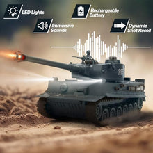 Load image into Gallery viewer, RC Battle Tank Set 1/28 Scale Remote Control Tank with Infrared Shoot, Sounds & Lights