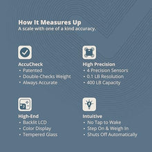 Load image into Gallery viewer, Greater Goods AccuCheck Digital Scale for Body Weight - Accurate Digital Bathroom Scale with High-Precision Sensors, Large Easy-to-Read Backlit Display, 400 lb Capacity, Auto Step-On (Stone Blue)