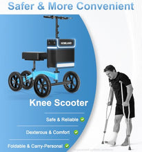 Load image into Gallery viewer, HOMLAND Knee Scooter Walker for Adults for Foot Injuries, 8'' Rubber Wheel