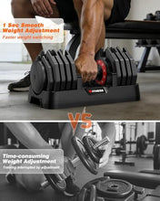 Load image into Gallery viewer, Rendpas Adjustable Dumbbells Set of 2, 1-Sec Adjustable Weights Dumbbells Set, 10 in 1 Dumbbell Set with Anti-Slip Texture Handle, Weight Set For Home Gym Suit both Men and Women