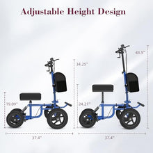 Load image into Gallery viewer, Fvzzin All Terrain Knee Scooter for Adults, Foldable Rolling Knee Scooter with DIY Stickers & Shock Absorber, Steerable Knee Walker for Broken Foot, Ankle Injuries & Surgery, Better Crutch Alternative