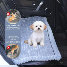 Load image into Gallery viewer, Dog Car Seat Waterproof Bed Cover Non-Slip Car Back Seat Soft and Comfortabl Pet Bed Mat Car Blanket for Travel Backseat Extender Seat Covers Dog Bed for Cars Trucks and SUVs (Light Grey 23.6” x 51”)
