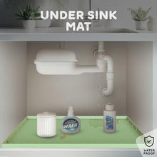 Load image into Gallery viewer, 32x24x1” XL Dog Food Mat - All Purpose Under Sink Liner, Washer and Dryer Covers for The Top, Silicone Griddle Mat for Blackstone - Raised Edges Dog Mat for Food and Water Prevent Spill, Waterproof