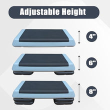 Load image into Gallery viewer, Adjustable Step Platform 30" × 14" Workout Aerobic Stepper Platform for Home /Gym(Grey)