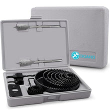 Load image into Gallery viewer, 18Pcs Hole Saw Kit,Wood Hole Saw Set with 3/4in-5in Hole Saws,Mandrels,Drill Bits,Installation Plate,Hex Wrench,Flat Saw,Storage Case for Wood,Plywood,PVC,Drywall,Plastic