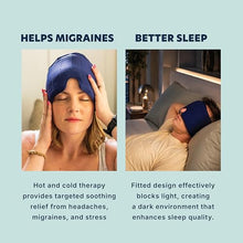 Load image into Gallery viewer, Doctor’s Choice Migraine and Headache Relief Hat - Hot Cold Therapy for Migraines & Stress, Blackout Cooling Hangover Hat