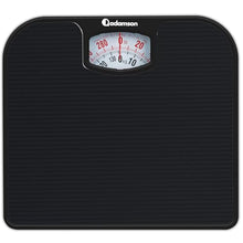 Load image into Gallery viewer, Adamson A21 Analog Scales for Body Weight - Up to 300 LB - New - Anti-Skid Rubber Surface - Large Numbers - Analog Bathroom Scale - Affordable - Durable with 20-Year Assurance - Full Black