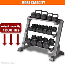 Load image into Gallery viewer, CHICAURA Heavy Duty 3 Tier Dumbbell Rack Stand, 1200LBS Weight Rack for Dumbbell -Stand Only