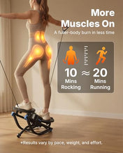 Load image into Gallery viewer, Merach Rocking Steppers for Exercise at Home, 3D Motion Stair Stepper with Resistance Bands for Full Body Workout & Low-Impact Balance Board, 330 LBS Loading Capacity Exercise Equipment(Black)