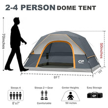 Load image into Gallery viewer, CAMPROS CP Tents for Camping 2/4/6 Person, Waterproof Windproof Dome Tent