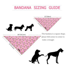 Load image into Gallery viewer, ARING PET Bee Dog Bandanas, Spring Yellow Pink Bees Pet Bandana Scarf Triangle Bibs for Puppy Small Medium Large Boy Girl Dogs Cats-L