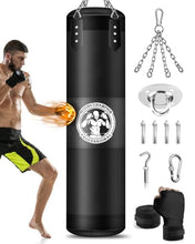 Load image into Gallery viewer, YORWHIN Hanging Punching Bag for Adults, 4FT Oxford Boxing Heavy Bag, Heavy Boxing Bag Set with Hand Wraps Chains, Kick Punching Bags for MMA Karate Kickboxing Boxing Muay Thai Training(Unfilled)