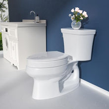 Load image into Gallery viewer, SAMODRA Raised Toilet Seat Riser, White, 3 Inch High Elevated Toilet Seat for Seniors, Soft Close, Easy Install & Clean (Elongated)