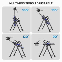 Load image into Gallery viewer, YOLEO Gravity Inversion Table for Back Pain Relief 2026 New Inversion Table w/Lumbar Support Easy to Assemble Back Stretcher Machine 300 lbs (Grayish Blue)