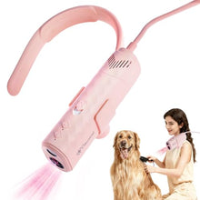 Load image into Gallery viewer, Dog Dryer for Pet Grooming,Pet Neck-Hanging Hair Dryer,Alternating Hot and Cold Airflow.Handheld & Hands-Free.Low-Noise, Ultra-Lightweight.High Wind Speeds.Adjustable Heat & Speed