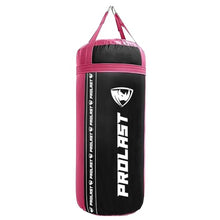 Load image into Gallery viewer, PROLAST 4Ft 135Lb XL Heavy Punching Boxing Bag for Adults, MMA, Martial Arts, Muay Thai, Kicking, Strength Training Equipment, Filled, New Edition Logo, Black and Pink