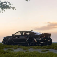 Load image into Gallery viewer, STSEV01 Rear Wickerbill Spoiler Wing Fit for Dodge Charger 2011-2023 Accessories SE/SXT/SRT/GT/RT/Daytona/Scat Pack, Carbon Fiber Look Hellcat Style Spoiler + Smoked Wicker Bill Exterior