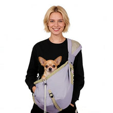Load image into Gallery viewer, Dog Carrier Sling,Dog Carriers for Small Dogs & Cats Under 20 lbs,Puppy Carrying Backpack Pet Purse with Pockets,Adjustable Shoulder Strap,Hands Free for Travel (Purple)