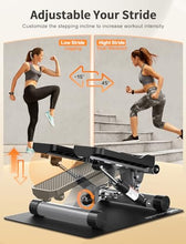 Load image into Gallery viewer, SPORTSROYALS Stair Stepper,Twist/Mini Stepper for Exercise at Home, Step Machine with Resistance Bands for Full Body Workout