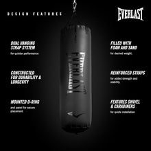 Load image into Gallery viewer, Everlast Elite 2 Heavy Bag (70 LB) with Wood Beam Heavy Punching Bag Hanger, Durable Boxing Heavy Bag for Home Training