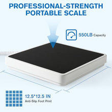 Load image into Gallery viewer, SIKE Digital Physician Scale, Medical Floor Scale for Body Weight, 550 lb Limit Professional Weight Scale, Portable Easy to Read Digital Display, Heavy Duty, Pound & KG Settings, 12.5" x 12" Platform