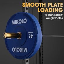 Load image into Gallery viewer, Mikolo 7ft Olympic Barbell, Barbell for Weightlifting and Powerlifting 45lb (6ft,Gold)