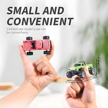 Load image into Gallery viewer, 1/64 Scale Mini Remote Control Monster Truck with Trailer, 2.4Ghz & APP Remote Control, Rechargeable Alloy Shell