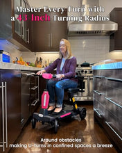 Load image into Gallery viewer, Ecomobi Light Weight Mobility Scooter for Seniors & Adults, 12–30 Mile Range, Foldable Airline Approved Portable 4 Wheel Motorized Scooter with Removable Lithium Battery, 300 lb Capacity, MS02F Pink