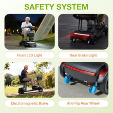 Load image into Gallery viewer, ScootNGo Mobility Scooter for Seniors & Adults Foldable, Airline Approved, 44Lbs Lightweight 4 Wheel Electric Scooter, Portable for Travel, with Removable Battery & USB Port (Standard)