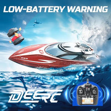 Load image into Gallery viewer, DEERC H120 Fast RC Boat for Pools and Lakes, 2.4 GHz 20+ MPH Racing Boats for Kids & Adults