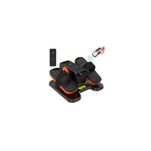 Load image into Gallery viewer, ESL Under Desk Elliptical - Portable Leg Exerciser with Pedal Strap for Seniors, Compact Seated Elliptical with Remote Control, LCD Display Electric Elliptical (New Orange Style with 2 Pedal Straps)
