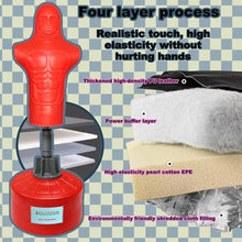 Load image into Gallery viewer, ENKAIYIXING Height Adjustable Freestanding Humanoid Punching Dummy, Silicone Boxing Punching Bag with Stable Large Fillable Base for Adults, Kickboxing MMA Home Gym Workout Training