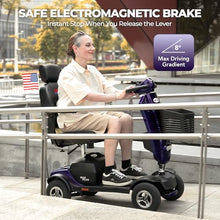 Load image into Gallery viewer, Metro Mobility 25 Mile 330 lbs Capacity Mobility Scooter for Adults-Purple
