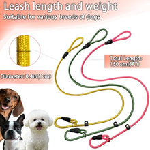 Load image into Gallery viewer, FOVRLZSE 3-Pack Adjustable No-Pull Dog Slip Leads (Yellow/Pink/Green)