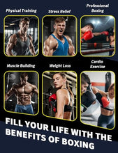 Load image into Gallery viewer, Stiatu Punching Bag with Stand, Heavy Boxing Bag Height Adjustable Reflex Bar and Speed Punching Bag for Adults & Youth, Home Gym Training Equipment for MMA Fitness Stress Relief (Red)
