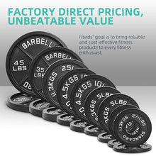 Load image into Gallery viewer, Fitvids 2 Inch Olympic Barbell Weight Plates and Bar Set, 5 FT Barbell Bar
